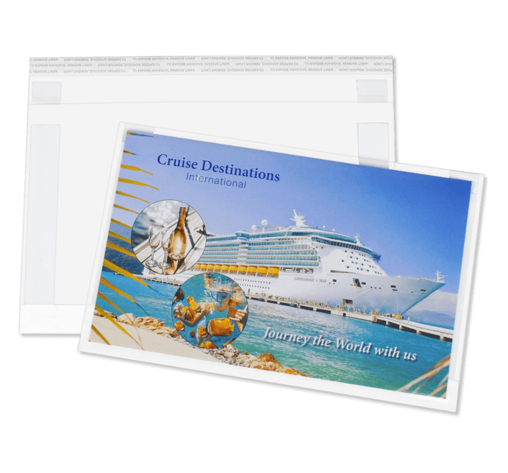 ALR CLEAR BOOKLET ENVELOPE (white frame) 6"(h) x 9.5"(w)