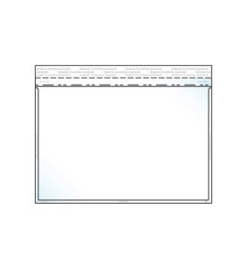 A 6 x 9 clear booklet envelope