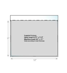 9 x 12 catalog envelope showing dimensions