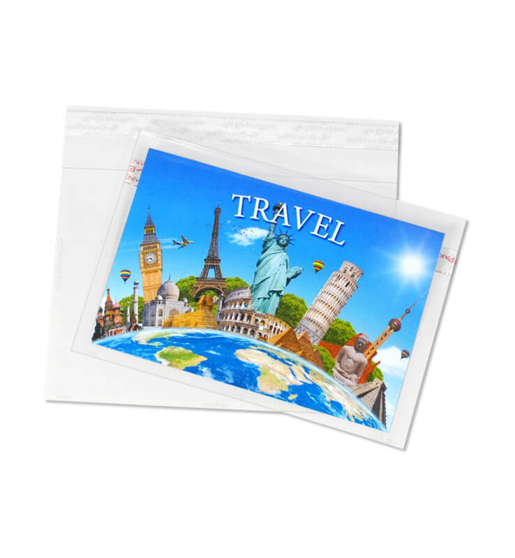 Clear Booklet Envelope 4.63" x 6.63"<br>Box of 1000 4 clear booklet envelope sample