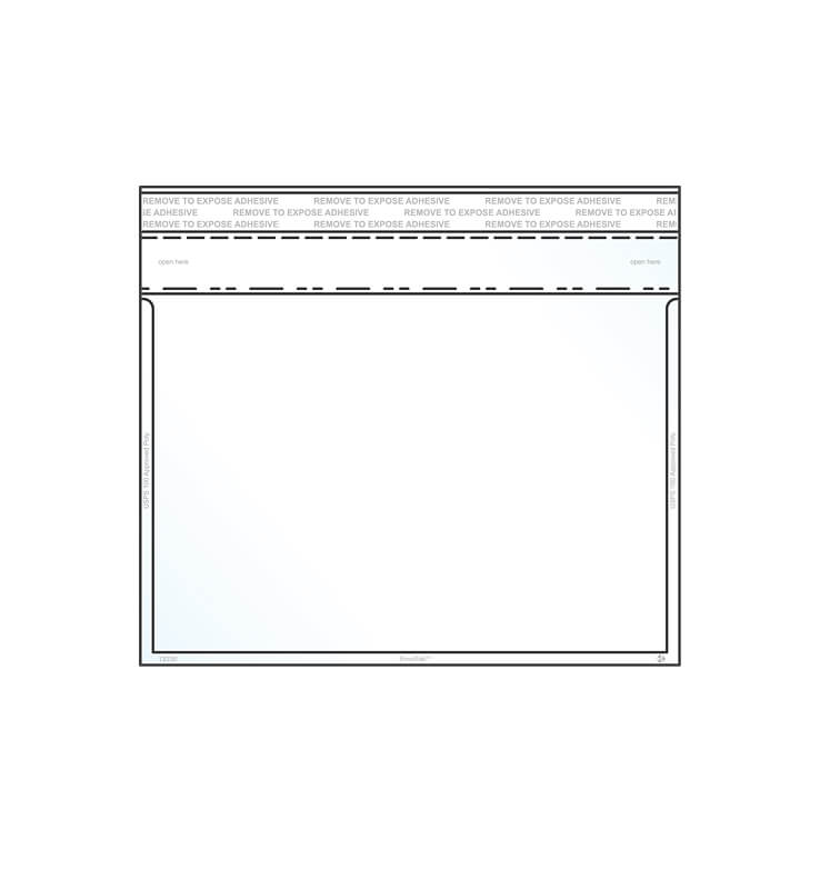 clear booklet envelope sample