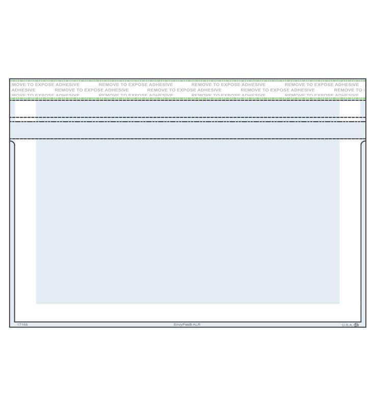 6" (h) x 10.5" (w) - (white frame)<br>ALR - Clear Booklet Envelopes 1 clear booklet envelopes designed for automation